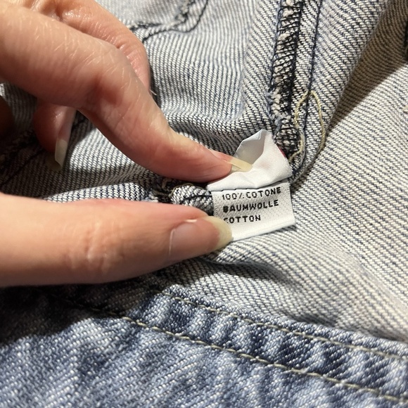 Vintage 90s Y2K Retro Floral Embroidered Button Denim Jacket Fairy Grunge Whimsy - Picture 10 of 10